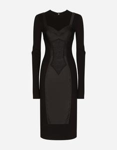 Трикотажное миди-платье Dolce & Gabbana, черный