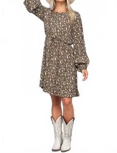 Оливковое платье с цветочным принтом и пуговицами GiGiO