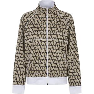 Куртка-бомбер с принтом логотипа Valentino, коричневая