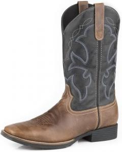 Мужские повседневные сапоги Roper Monterey с квадратным носком и вышивкой, на средней голени, синие, коричневые