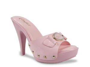 Сандалии Candie's Lorenna Platform Sandal, Pink Patent Leather