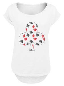 Рубашка F4NT4STIC Kartenspiel Kreuz Herz Karo Pik Poker, белый