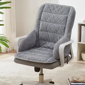 Подушка для офисного кресла , толстая подушка для сиденья с поясничной поддержкой и спинкой для офисных кресел, серая Topchances