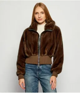 Меховая шуба BAGELS regular fit Pinko, коричневый