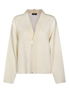 Кардиган на пуговицах и молнии с длинными рукавами Fabiana Filippi, нейтральный