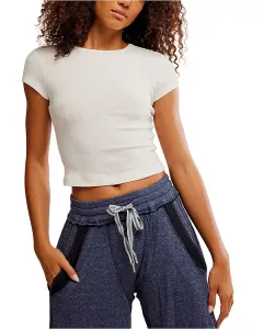 Подожди минутку, детка, футболка Free People, бежевый