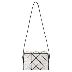 Квадратная искусственная кожаная сумка через плечо женская светло-серая ISSEY MIYAKE