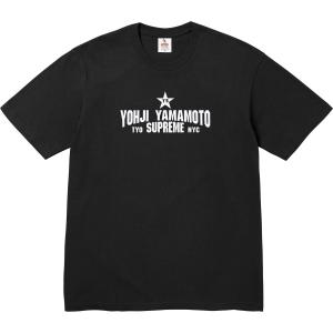 Футболка X Yohji Yamamoto с принтом Star Logo Supreme, черный