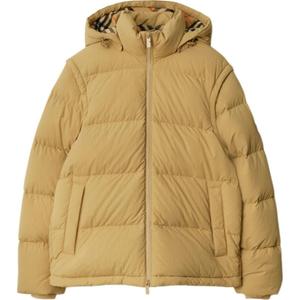 Пуховик мужской льняной Burberry, цвет Linen