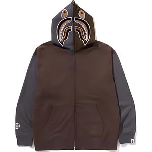 Bape Shark Full Zip Ii Hoodie A BATHING APE, коричневый