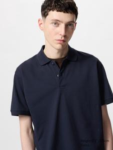 Рубашка поло dry piqué Uniqlo, цвет 69 синий