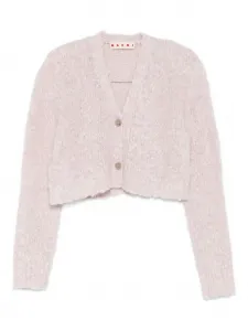 Укороченный кардиган на пуговицах Marni, розовый