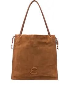 Большая сумка-тоут из замши Dulse Coccinelle, коричневый