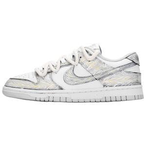 Nike Туфли для скейтборда Dunk Mist Feather Abrasion Resistant Low top Unisex Gray Gold