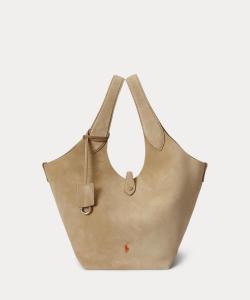 Сумка-тоут Polo Play из замши среднего размера