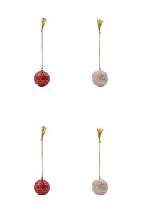 Набор из 4 рождественских шаров HDMach 4 см House Doctor, мультиколор