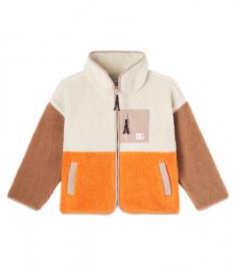 Тедди-куртка с логотипом и цветными блоками Dolce&Gabbana Kids, Variante Abbinata