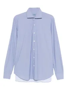 Рубашка Pattern button-down shirt Barba, синий