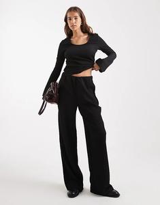 Комплект брюк Vero Moda из текстурированного трикотажа черного цвета