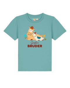 Рубашка watabout.kids Lama Großer Bruder, синий/бирюзовый
