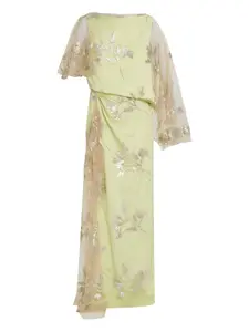 Платье с короткими рукавами Erdem, зеленый