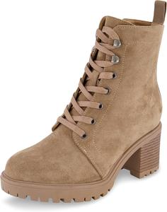 Женские ботинки CUSHIONAIRE James со шнуровкой + памятью формы, доступны широкие размеры, Tan Faux Suede