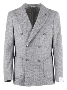 Двубортный жакет в клетку Brera, серый