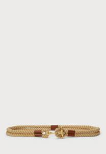Ремень Lauren Ralph Lauren LEATHER-TRIM ROPE TOGGLE SKINNY BELT, Natural/Lauren Tan/Beige