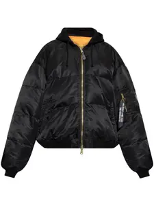 VETEMENTS стеганая куртка-бомбер с капюшоном, черный