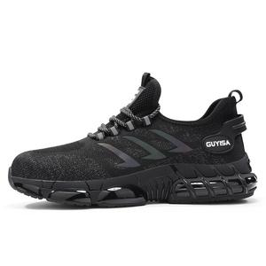 GUYISA Ударопрочные, амортизирующие, нескользящие, низкие кроссовки для активного отдыха, мужские, черные