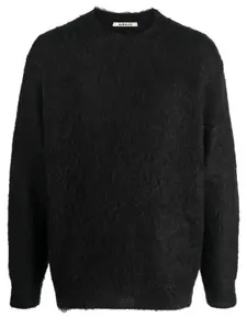 Флисовый джемпер с круглым вырезом Auralee, черный