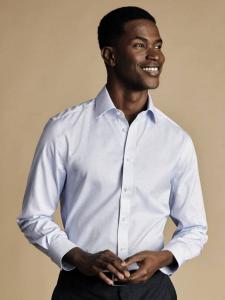 Обычная хлопковая рубашка с принтом в клетку Charles Tyrwhitt