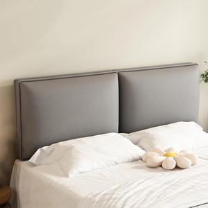 ZZYK Подушка-изголовье клиновидная однотонная серая со съемным чехлом Gray