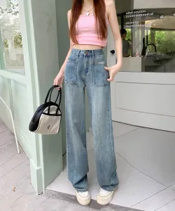 Aimoha -select-/Винтажные джинсы широкого кроя в стиле с эффектом потертости Aimoha - Select -, цвет Blue