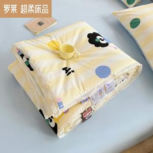 LUOLAI HOME Комплект постельного белья, 4 предмета, простыня на резинке 200x230 см, летний