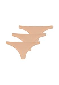 Стринги, 3 шт, невидимое кружево SCHIESSER, цвет Maple