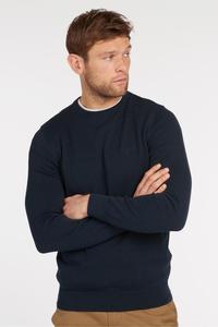 Мужской хлопковый джемпер с круглым вырезом пима Barbour, синий
