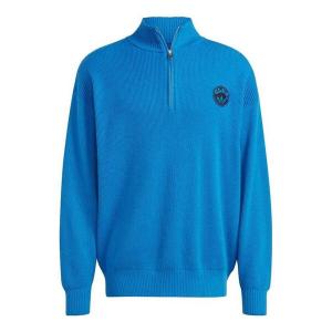 Свитер оригинальные нашивки с логотипом свитер Adidas, синий