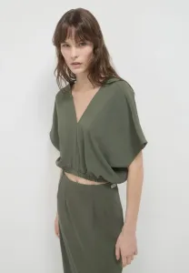 Блузка с v-образным вырезом Calliope, Verde Militare Chiaro