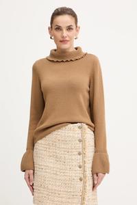 Шерстяной свитер Luisa Spagnoli, коричневый