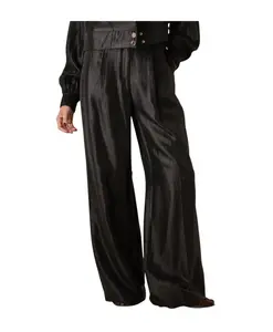 Брюки из блестящего твила Aaiko, черный