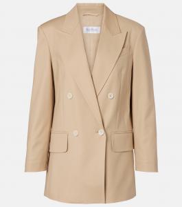 Двубортный блейзер Suez из хлопковой смеси Max Mara, Pomice