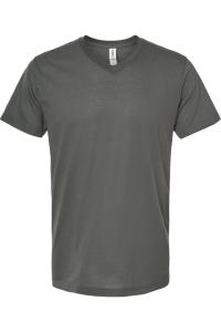 Футболка унисекс Tultex Poly-Rich с V-образным вырезом, цвет charcoal