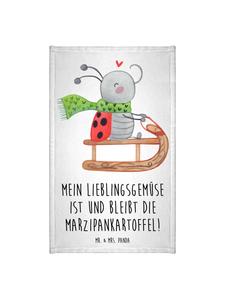 Mr. & Mrs. Panda Полотенце для санок Smörle с надписью белого цвета