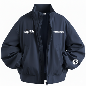 Пуховик Unisex Stand Collar с подкладкой из флиса HUANQIU, темно-синий