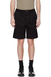 Черные шорты из твила AMI Paris