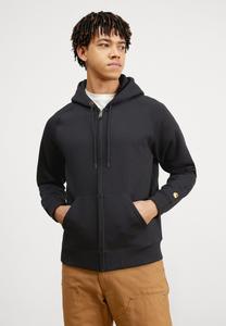 Толстовка на молнии Hooded Chase Jacket Carhartt WIP, цвет black/gold