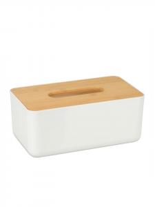 Relaxdays Коробка для салфеток, бело-натурального цвета - (Ш)23 x (В)10 x (Г)13 см