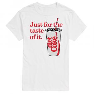 Мужская футболка с рисунком Diet Coke Just For The Taste Of It Licensed Character, белый
