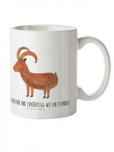 Детская кружка со знаком зодиака Козерог и надписью белого цвета Mr. & Mrs. Panda